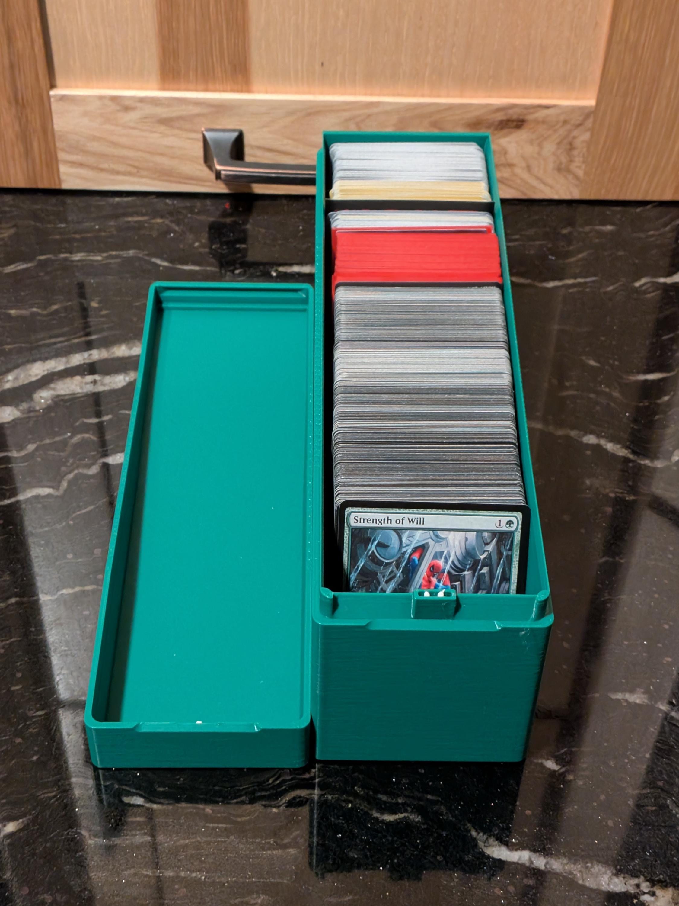 Customizable TCG Bulk Card Storage Box | Holds 650+ Cards, Toploaders, PSA Slabs
