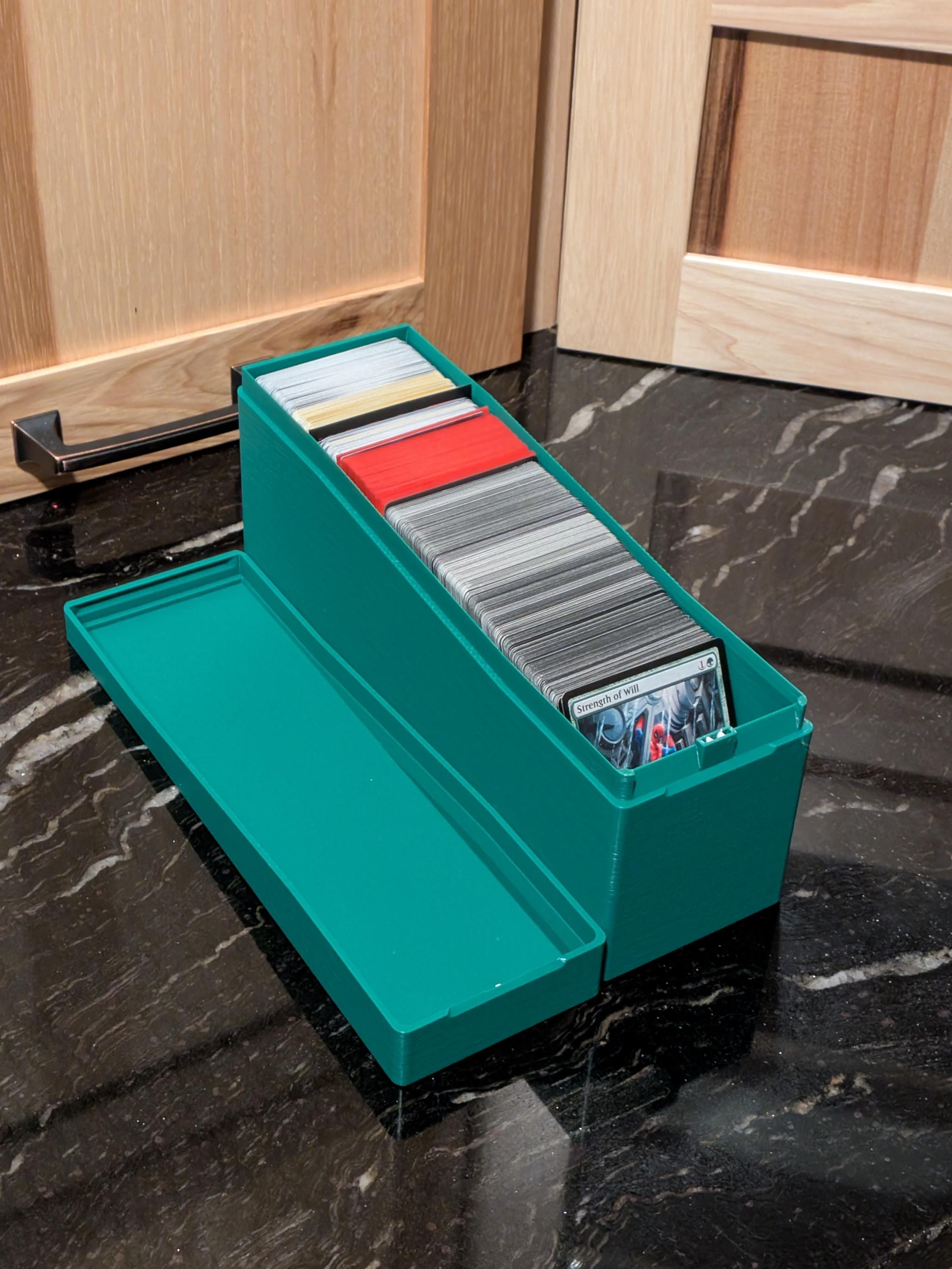 Customizable TCG Bulk Card Storage Box | Holds 650+ Cards, Toploaders, PSA Slabs