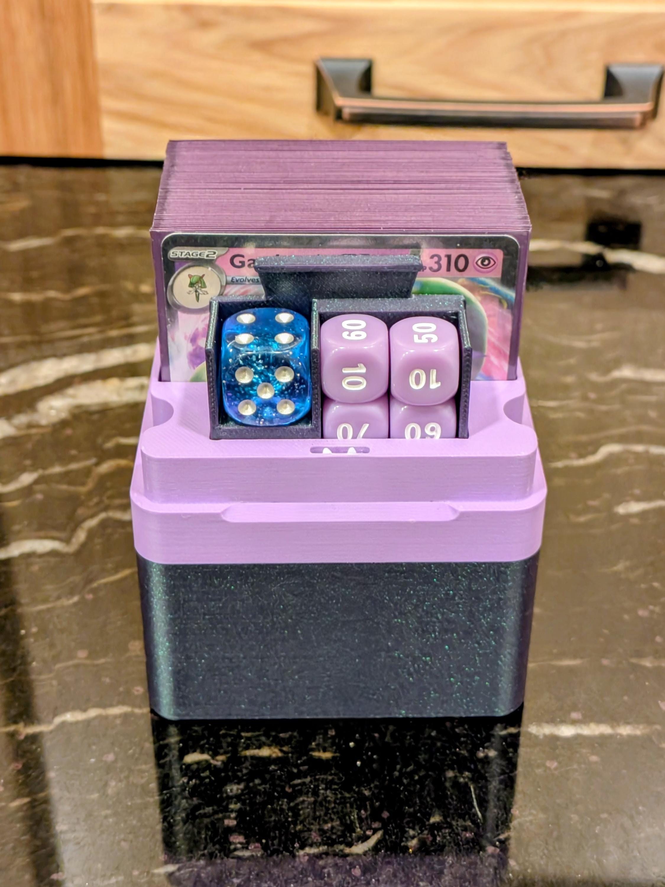 Custom Pokémon Deck Box: Separate Deck, EBT Dice sections
