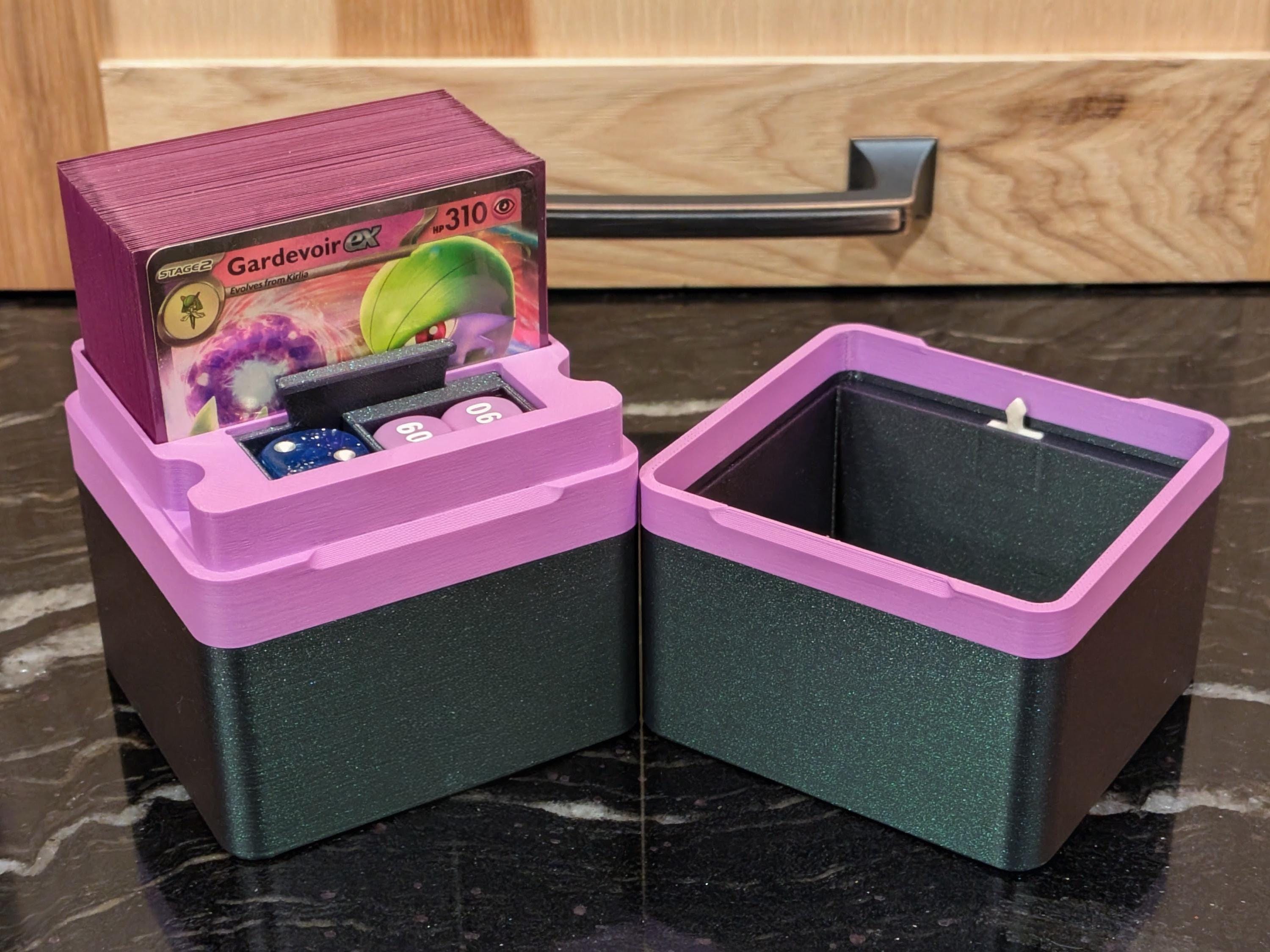 Custom Pokémon Deck Box: Separate Deck, EBT Dice sections